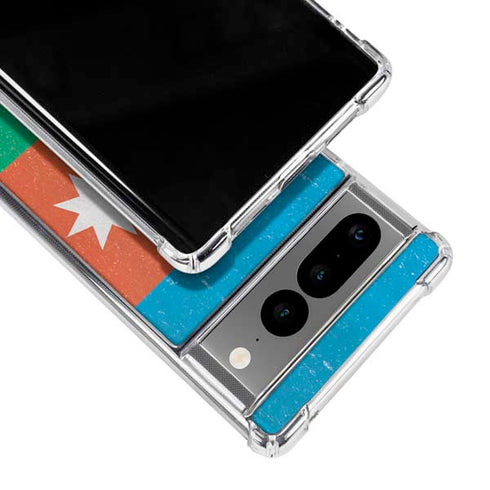 Azerbaijan Flag Distressed Google Pixel 7 Pro Clear Case